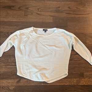 Cream Textured Knit Top